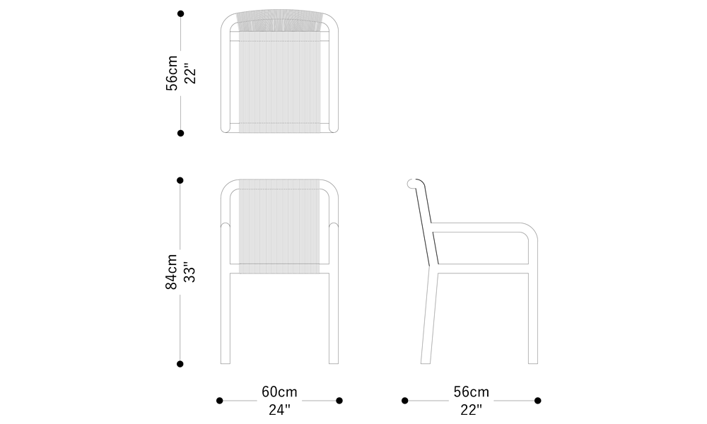 Imagem das dimensões principais do produto